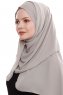 Yara - Sand Praktisch Fertig Crepe Hijab