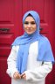 Zahra - Indigo Krepp Hijab - Mirach