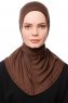 Zeliha - Braun Praktisch Viscose Hijab