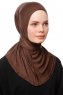 Zeliha - Braun Praktisch Viscose Hijab