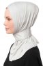 Zeliha - Hellgrau Praktisch Viscose Hijab
