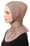 Zeliha - Dunkeltaupe Praktisch Viscose Hijab
