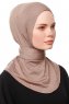Zeliha - Dunkeltaupe Praktisch Viscose Hijab