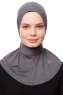 Zeliha - Dunkelgrau Praktisch Viscose Hijab