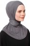 Zeliha - Dunkelgrau Praktisch Viscose Hijab