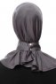 Zeliha - Dunkelgrau Praktisch Viscose Hijab