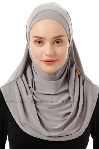 Esma - Hellgrau Amira Hijab - Firdevs
