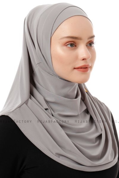 Esma - Hellgrau Amira Hijab - Firdevs