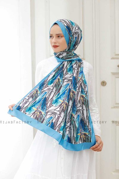 Lilie Gemusterter Twill Hijab - Sal Evi