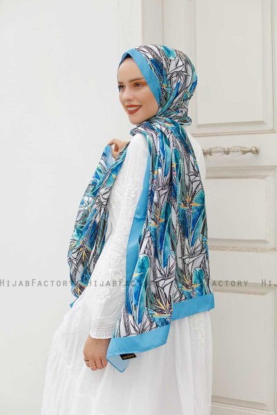 Lilie Gemusterter Twill Hijab - Sal Evi