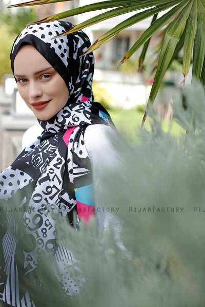 Memphis Gemusterter Twill Hijab - Sal Evi