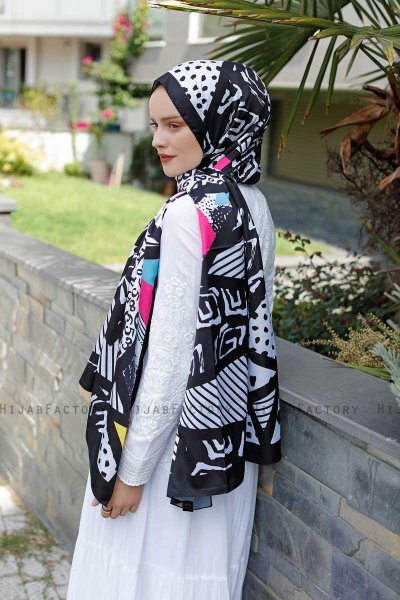 Memphis Gemusterter Twill Hijab - Sal Evi