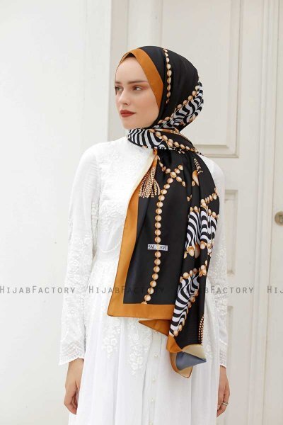 Diamond Gemusterter Twill Hijab - Sal Evi