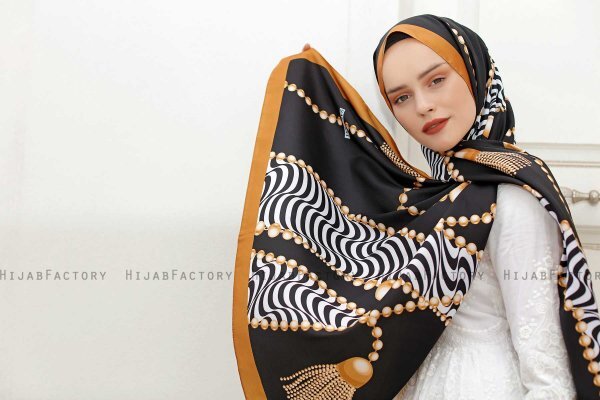 Diamond Gemusterter Twill Hijab - Sal Evi