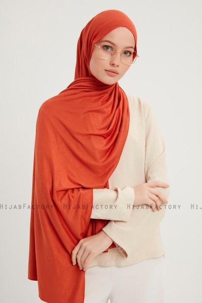 Sibel - Orange Jersey Hijab