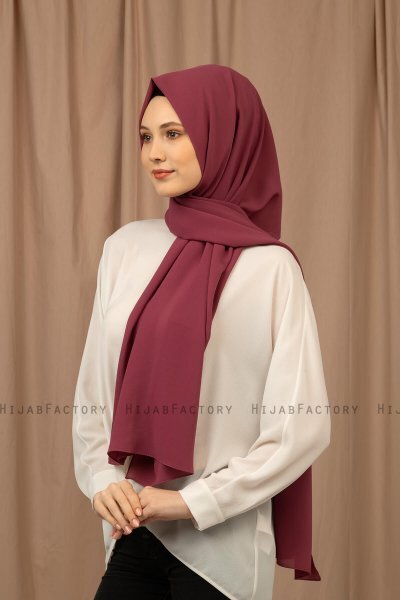Yildiz - Pflaume Crepe Chiffon Hijab