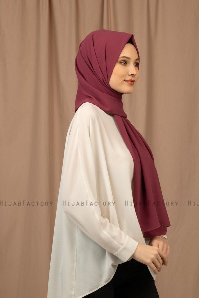 Yildiz - Pflaume Crepe Chiffon Hijab