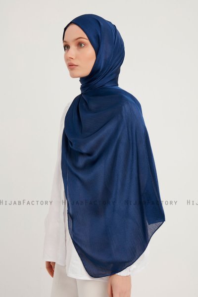 Berrak - Navy Blau Janjanli Hijab