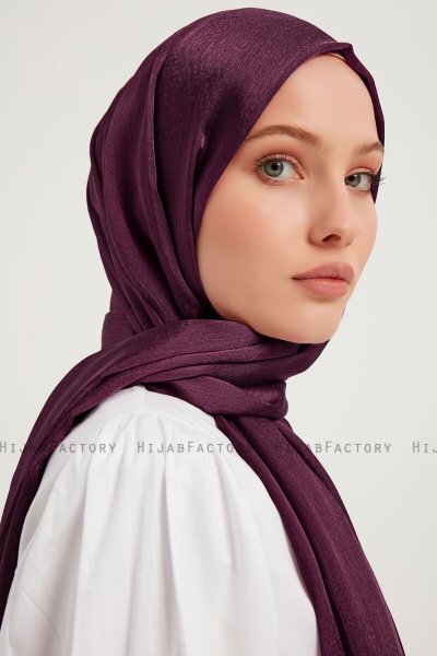 Berrak - Dunkelviolett Janjanli Hijab