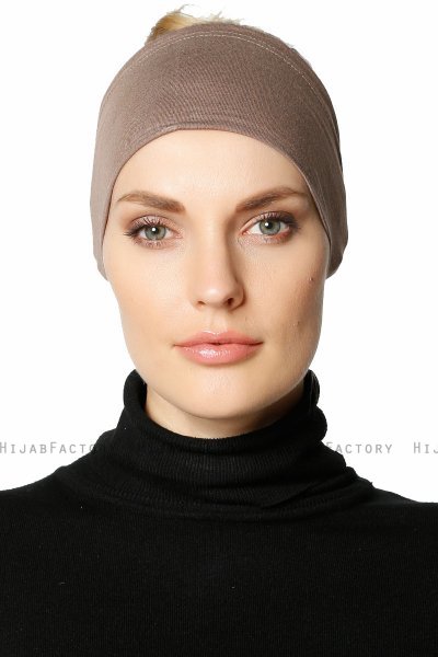 Cemre - Dunkeltaupe Bandana Untertuch