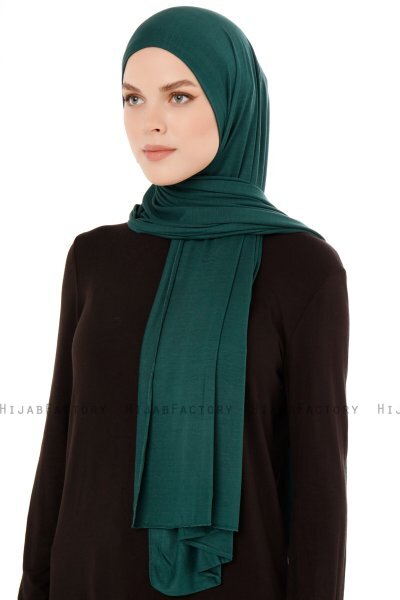 Melek - Dunkelgrün Premium Jersey Hijab - Ecardin
