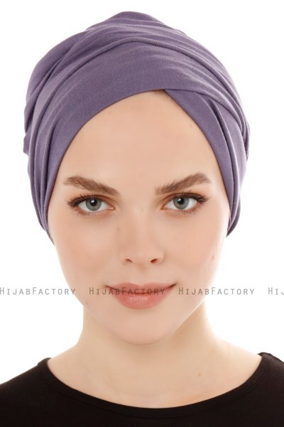 Belinay - Dunkelviolett Turban - Ecardin
