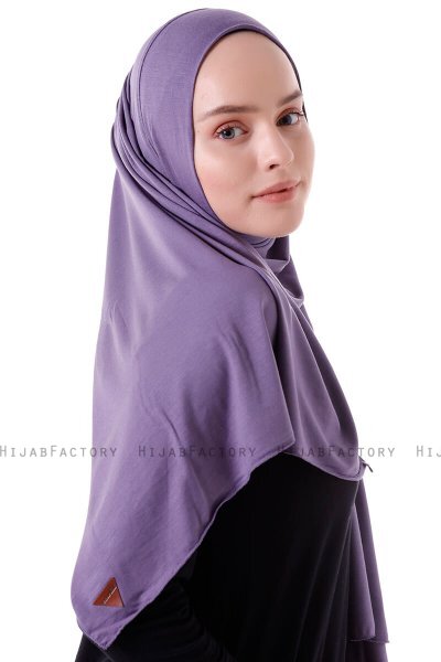 Hanfendy - Dunkelviolett Praktisch Fertig Hijab