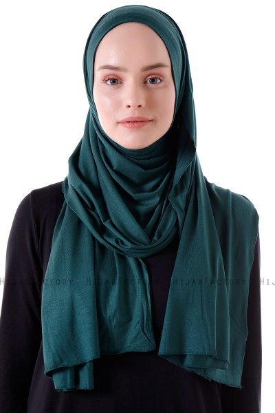 Hanfendy - Dunkelgrün Praktisch Fertig Hijab