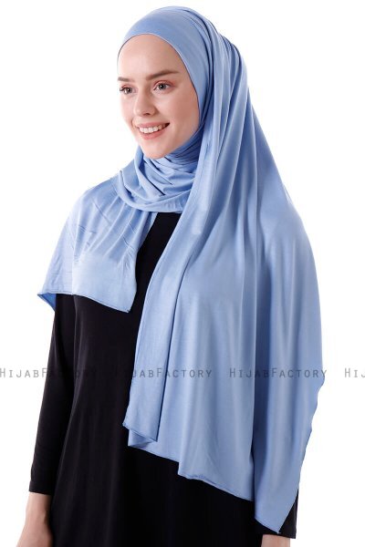 Hanfendy - Hellblau Praktisch Fertig Hijab