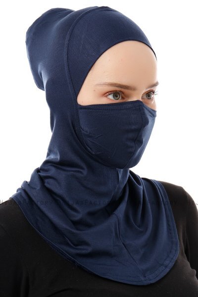 Damla - Navy Blau Ninja Hijab Maske Untertuch