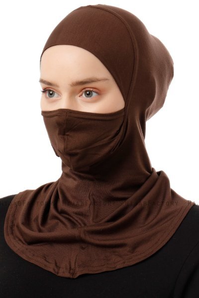 Damla - Braun Ninja Hijab Maske Untertuch