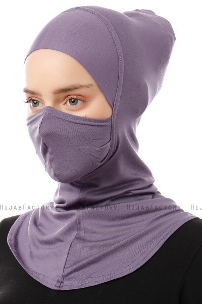 Damla - Lila Ninja Hijab Maske Untertuch