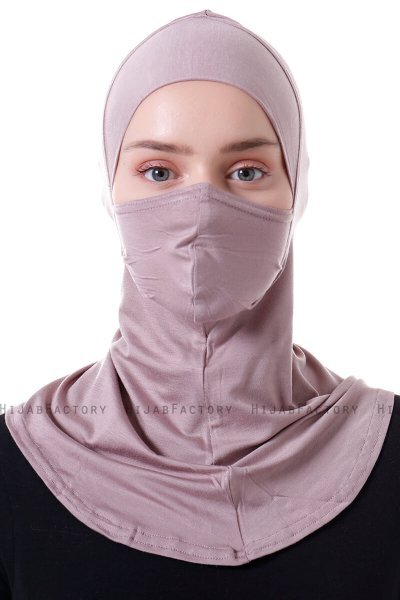 Damla - Steingrau Ninja Hijab Maske Untertuch