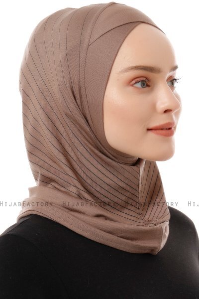 Babe Cross - Dunkeltaupe One-Piece Al Amira Hijab