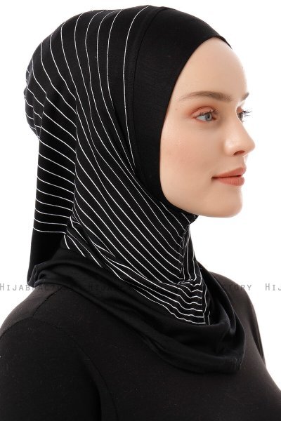 Babe Plain - Schwarz & Weiß One-Piece Al Amira Hijab