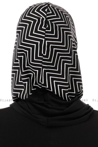 Silva Cross - Schwarz & Weiß One-Piece Al Amira Hijab