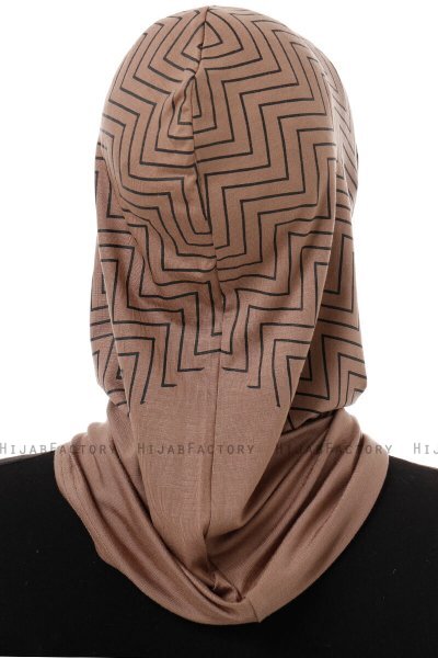 Silva Cross - Dunkeltaupe One-Piece Al Amira Hijab