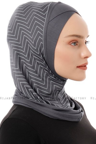 Silva Cross - Dunkelgrau One-Piece Al Amira Hijab