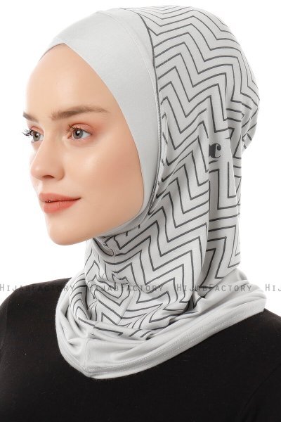Silva Cross - Hellgrau One-Piece Al Amira Hijab