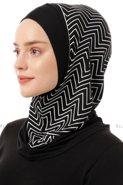 Silva Plain - Schwarz & Weiß One-Piece Al Amira Hijab