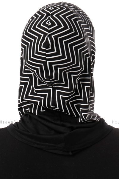 Silva Plain - Schwarz & Weiß One-Piece Al Amira Hijab