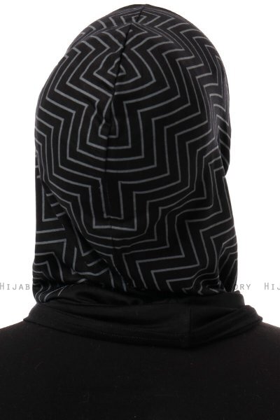 Silva Plain - Schwarz & Hellgrau One-Piece Al Amira Hijab