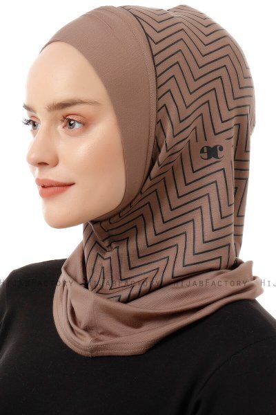 Silva Plain - Dunkeltaupe One-Piece Al Amira Hijab