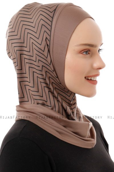 Silva Plain - Dunkeltaupe One-Piece Al Amira Hijab