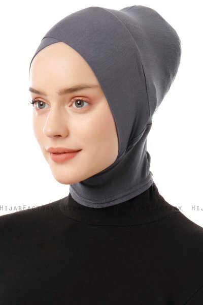 Elnara - Dunkelgrau Cross Hijab Untertuch