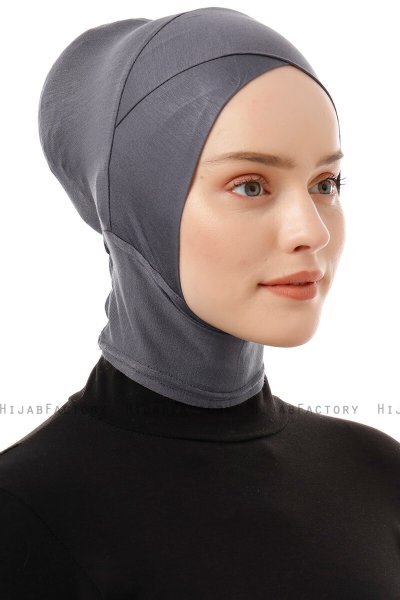 Elnara - Dunkelgrau Cross Hijab Untertuch