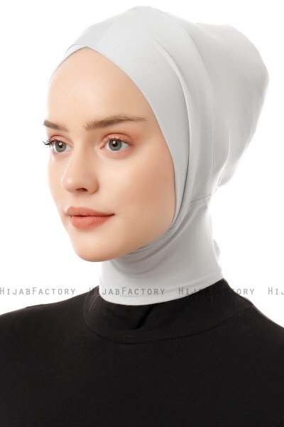 Elnara - Hellgrau Cross Hijab Untertuch