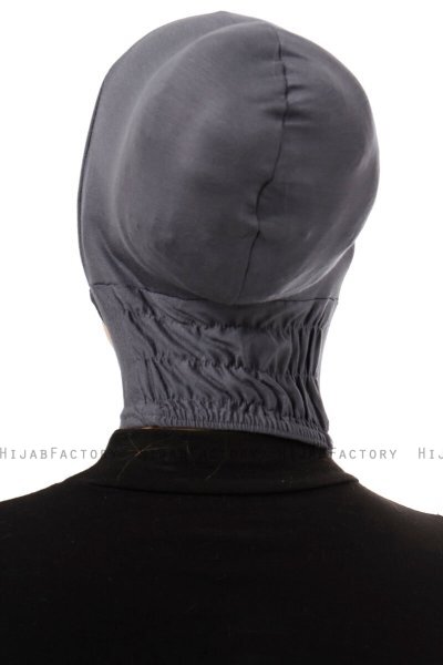 Elnara - Dunkelgrau Plain Hijab Untertuch