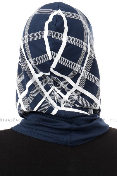 Ekose Plain - Navy Blau One-Piece Al Amira Hijab