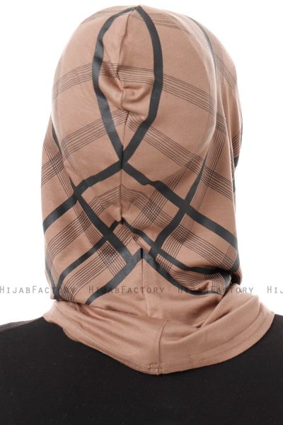 Ekose Plain - Dunkeltaupe One-Piece Al Amira Hijab